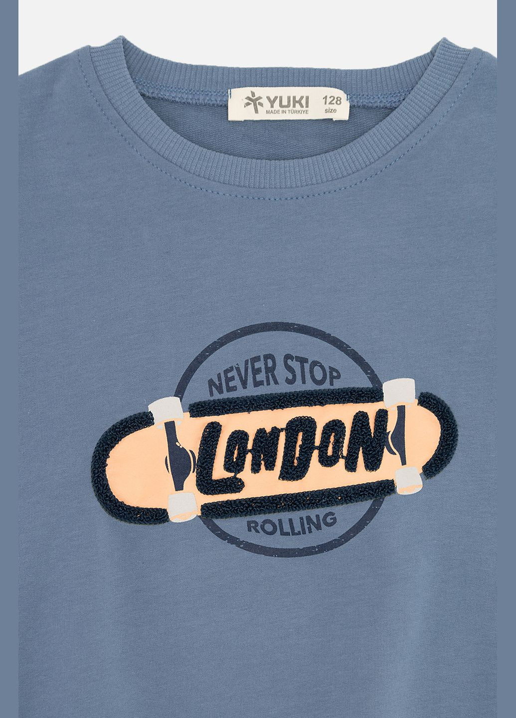 Yuki світшот для хлопчика колір синій цб-00270881 синій трикотаж