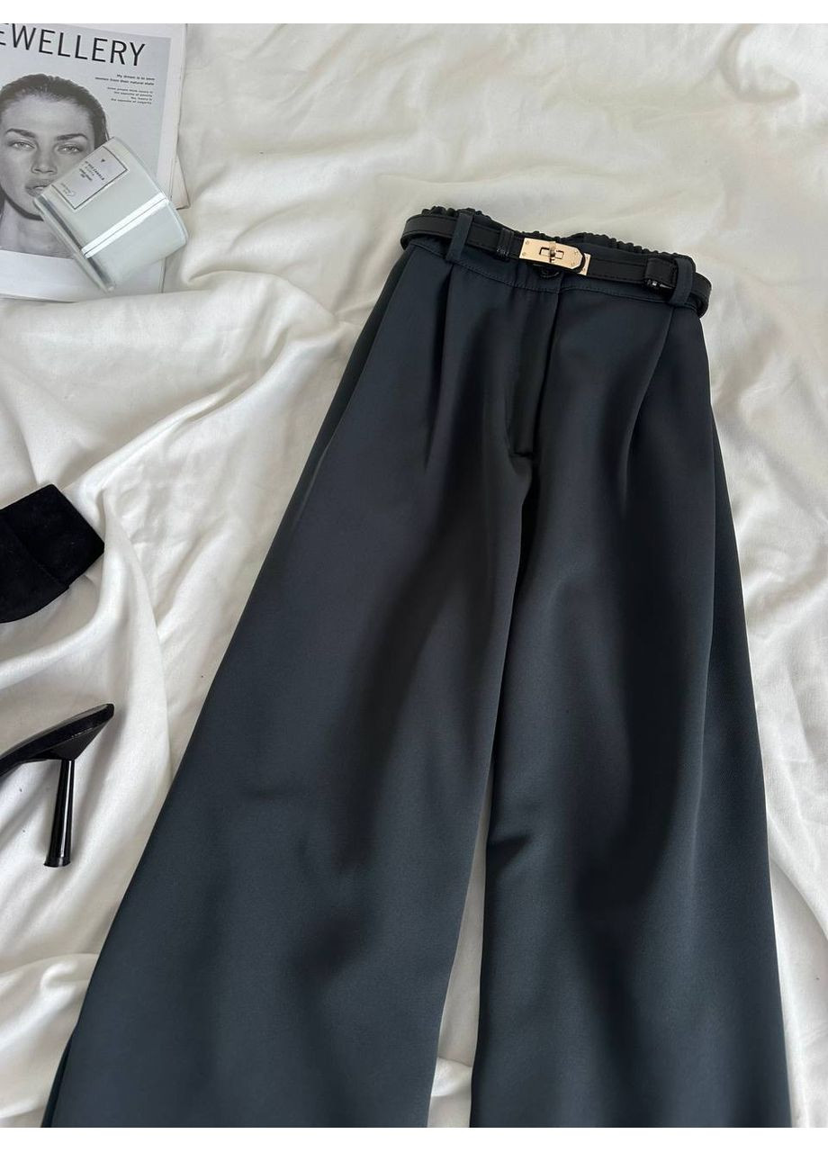 Базові брюки-палаццо з костюмки з резинкою на спинці — ЗАМІРИ В ОПИСІ DK/DL Мода без кордонів (372898380)