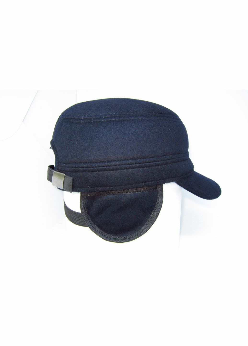 Кепка немка осінь-зима на флісі з вухами синя DaVaNi 00057 No Brand кепка немка (307071627)