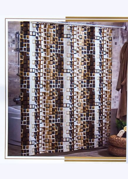 Штора для ванной комнаты Kare бежевая Miranda (315825515)