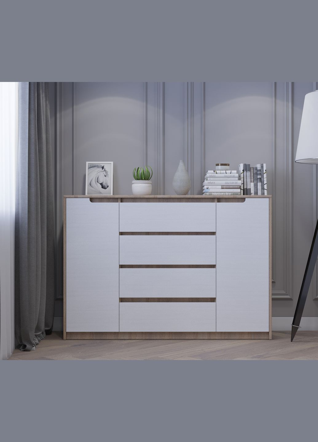 Великий комод для дому Мікс-3 (телескопи) 140х38х97 (EVR-2005) Еверест (311686097)