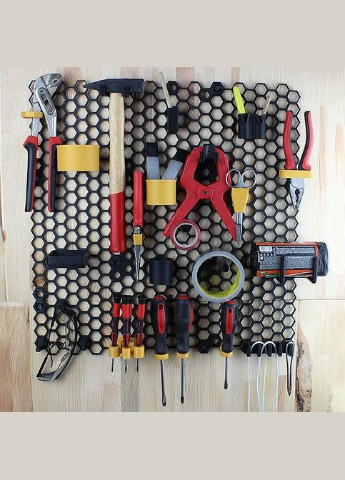 Настенный органайзер/пегборд. Настенное хранение для мастерской/гаража/офиса/дома. Большой No Brand (342123497)