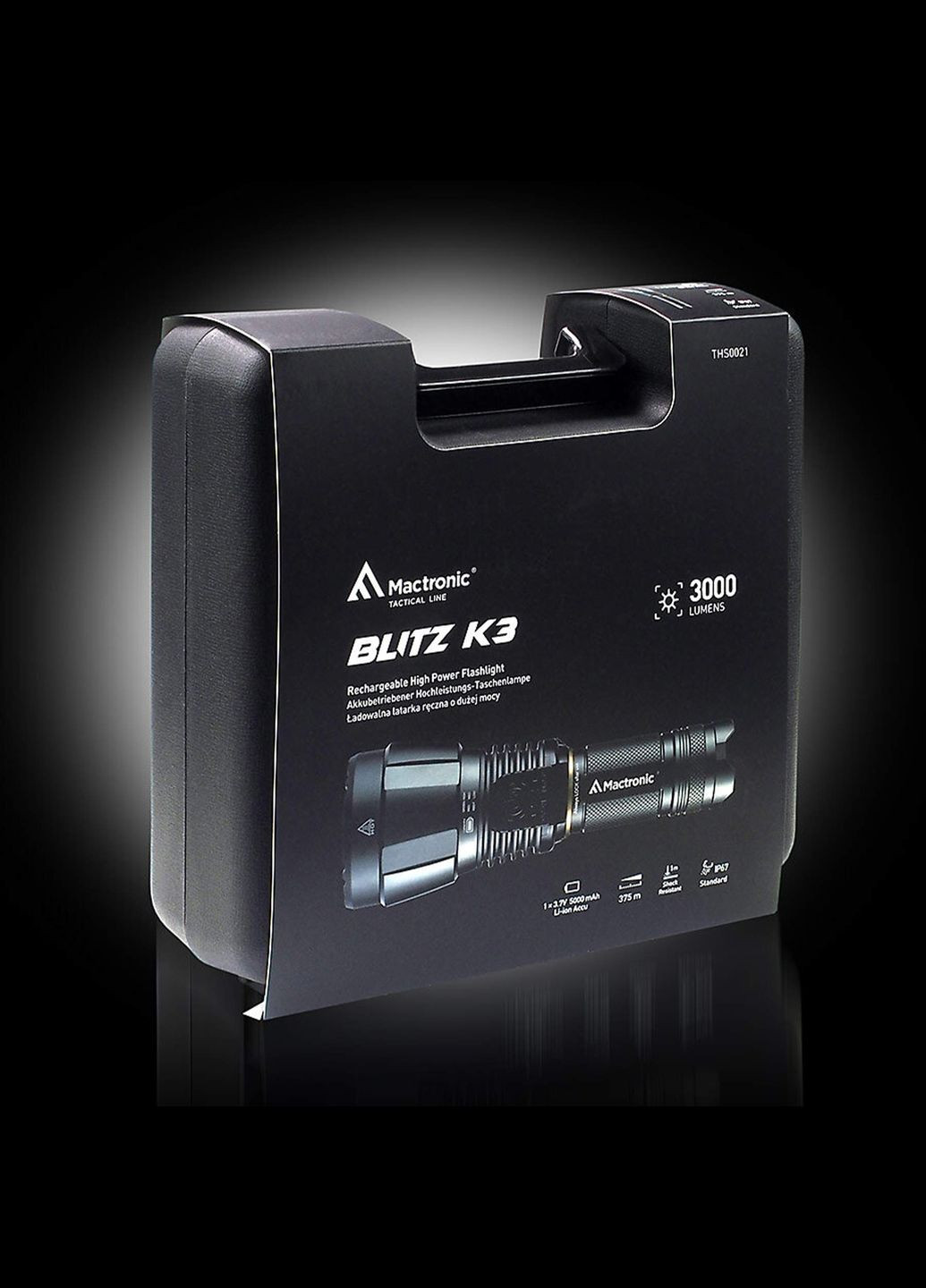 Ліхтар тактичний Blitz K3 (3000 Lm) Rechargeable (THS0021) Mactronic (302366200)