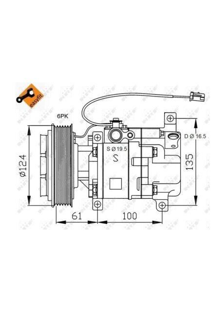Компресор кондиціонера NRF (366204276)