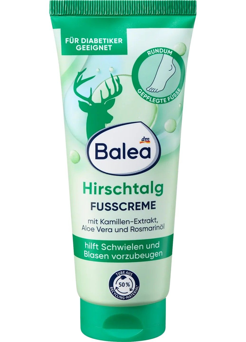 Крем для ног Fußcreme Hirschtalg 100 мл интенсивный уход для сухой и потрескавшейся кожи Balea (361119592)