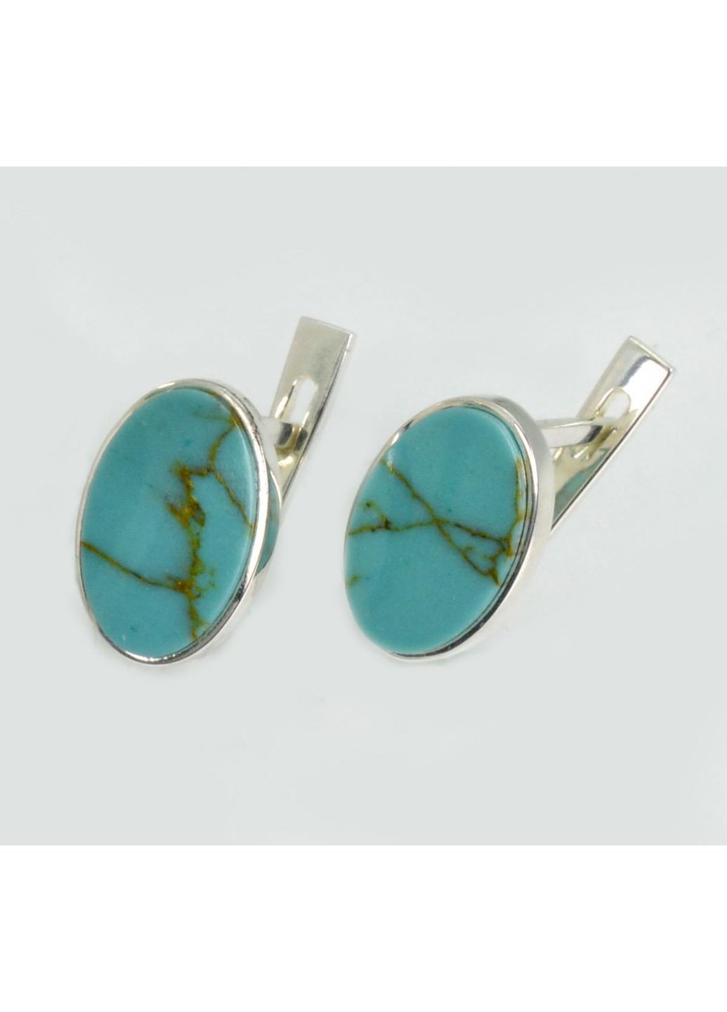 Серебряные серьги с бирюзой Silver Style (367112792)
