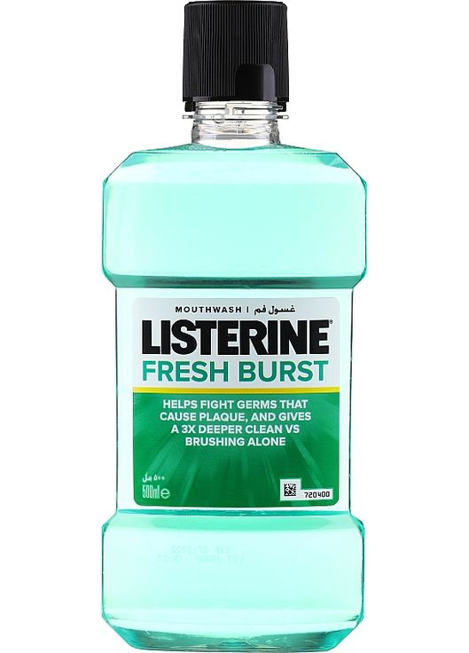 Ополаскиватель для полости рта "Сильные зубы, здоровые десны" Fresh Burst Mouthwash 250ml (755876-24895126) Listerine (368613109)