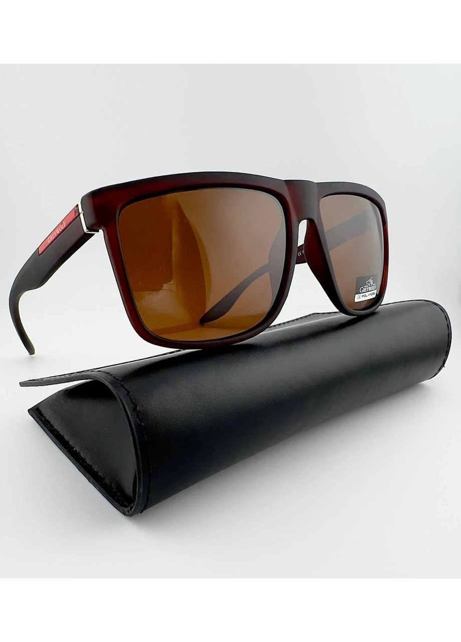 Солнцезащитные Очки-Wayfarer GW5063 C.03P Поляризационные Коричневые Мужские Grey WOLF (395923634)