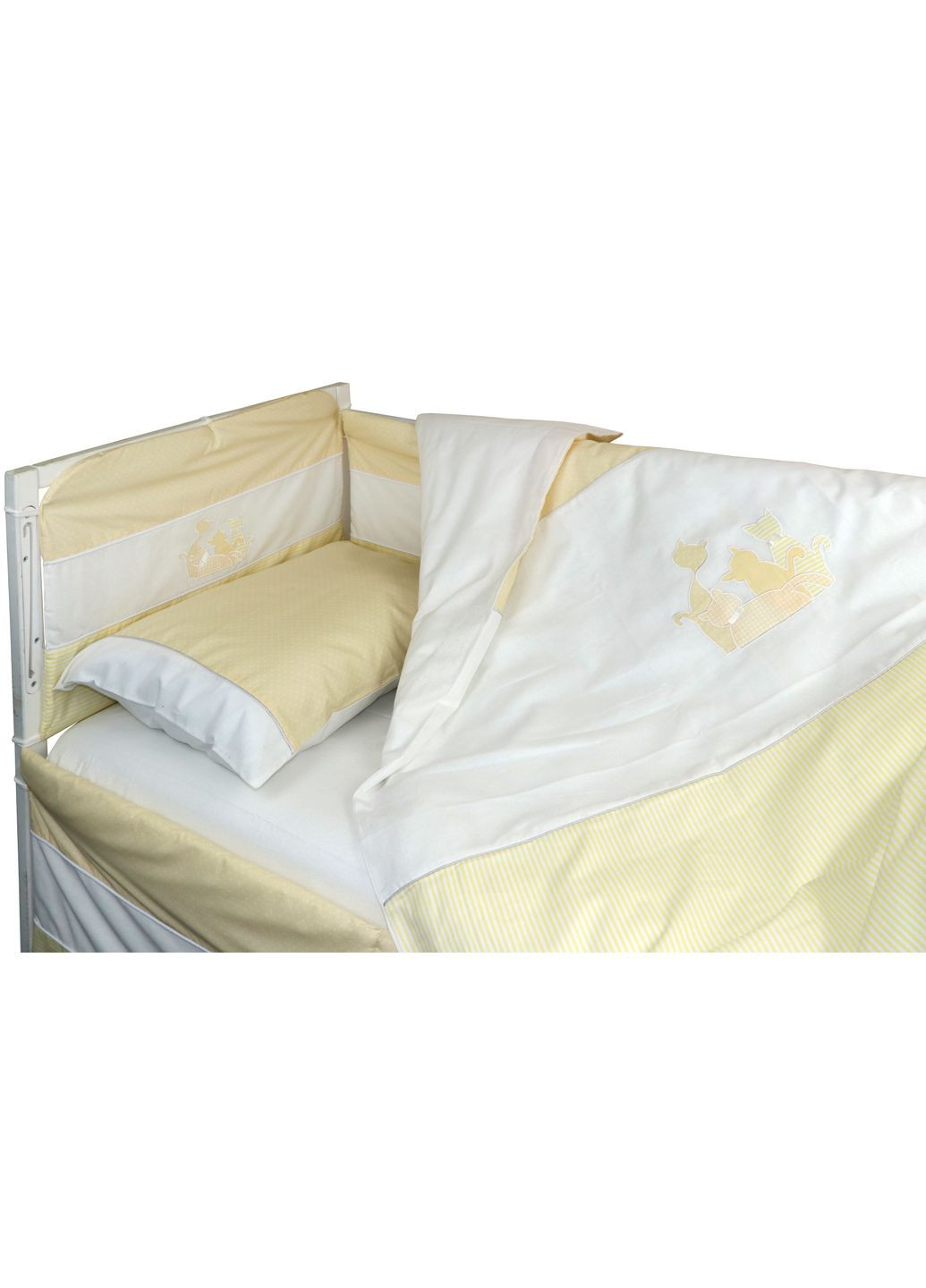 Набор в детскую кроватку "Котята" Желтый Руно 977кошенята_жовтий (265620037)