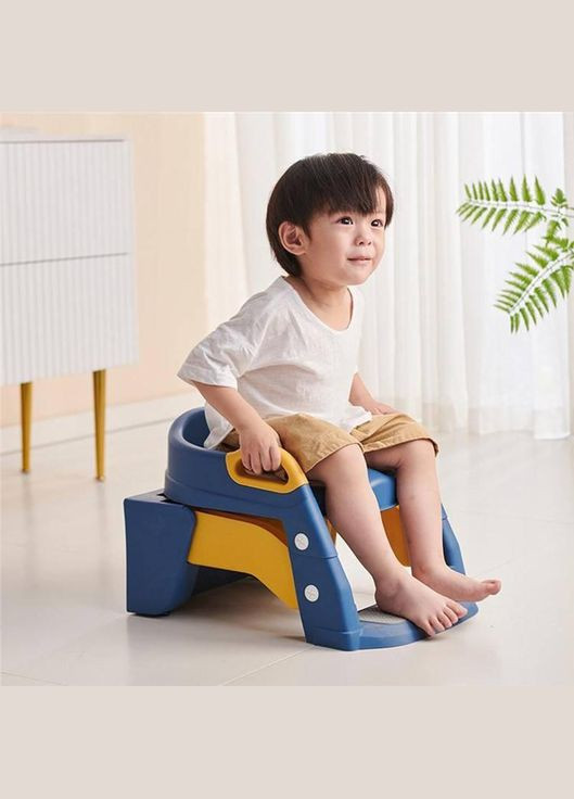 Детское складное сиденье на унитаз со ступенями и ручками 2в1 + Горшок No Brand (306554753)