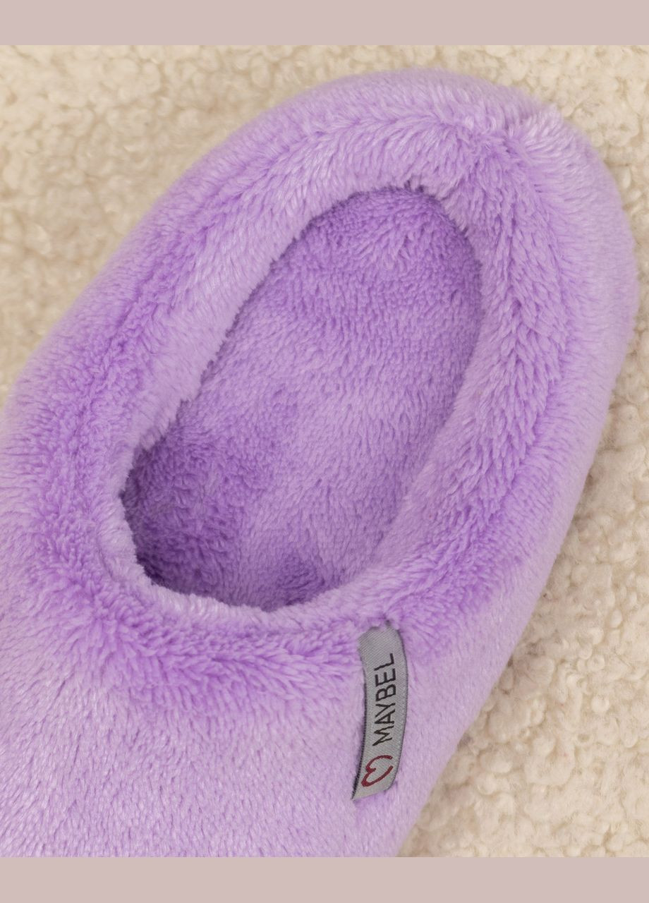 Капці домашні махрові закриті утепленні Бузковий Maybel (304392827)