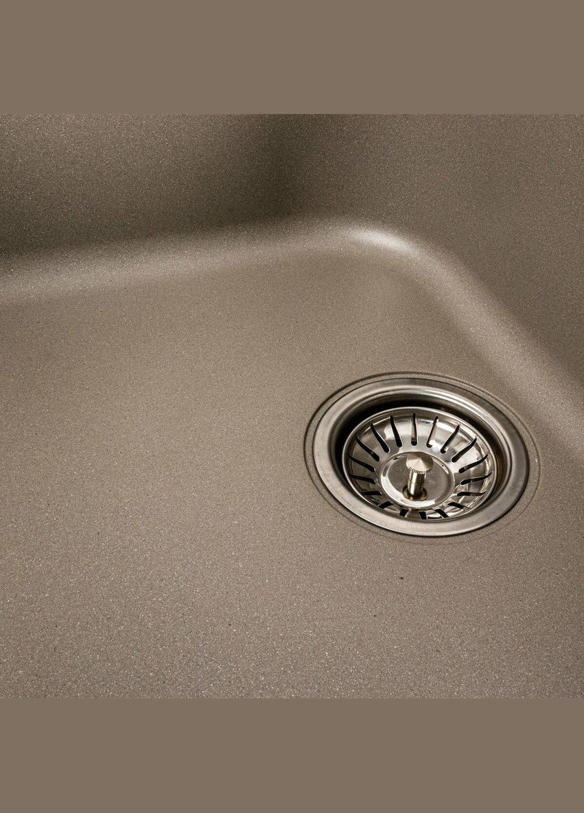 Гранитная мойка для кухни 7950 Equatoria матовый Титан Platinum (342069433)