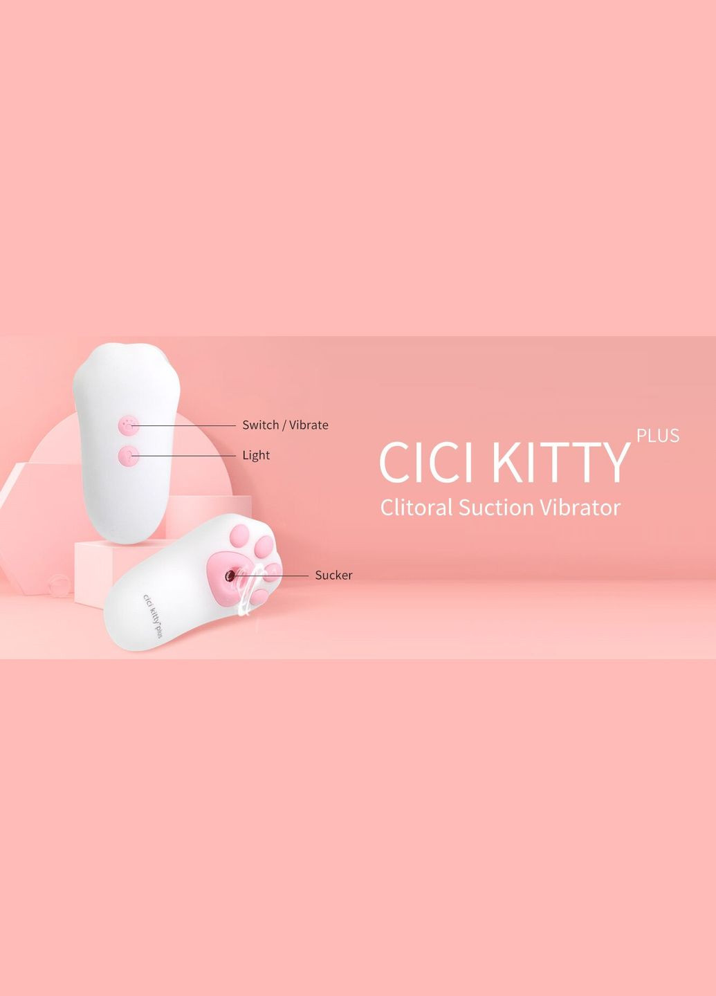 Вакуумний кліторальний стимулятор з вібрацією Cici Kity Plus Otouch (296492214)