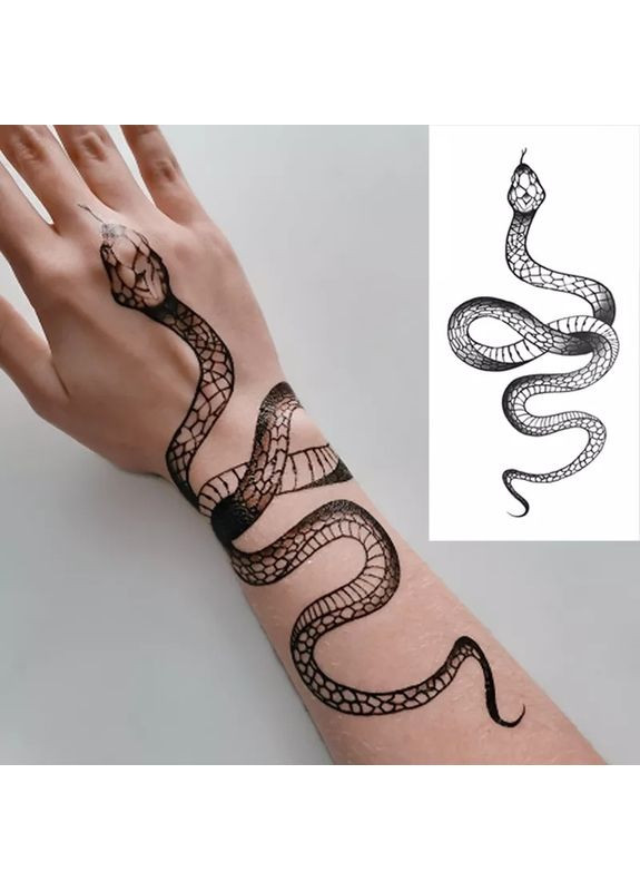 Тимчасове тату Змія 24х10 см Tattoo (366891044)