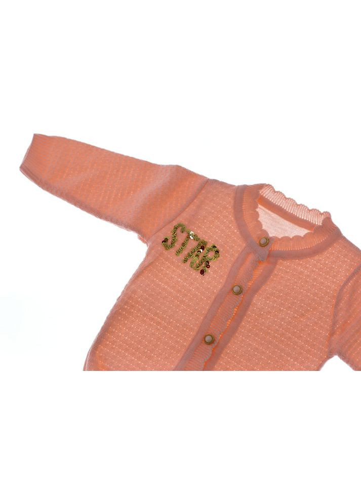 Розовый демисезонный костюм тройка с длинным рукавом для девочки трикотажный star персиковый 74 см (34812) BABYKROHA