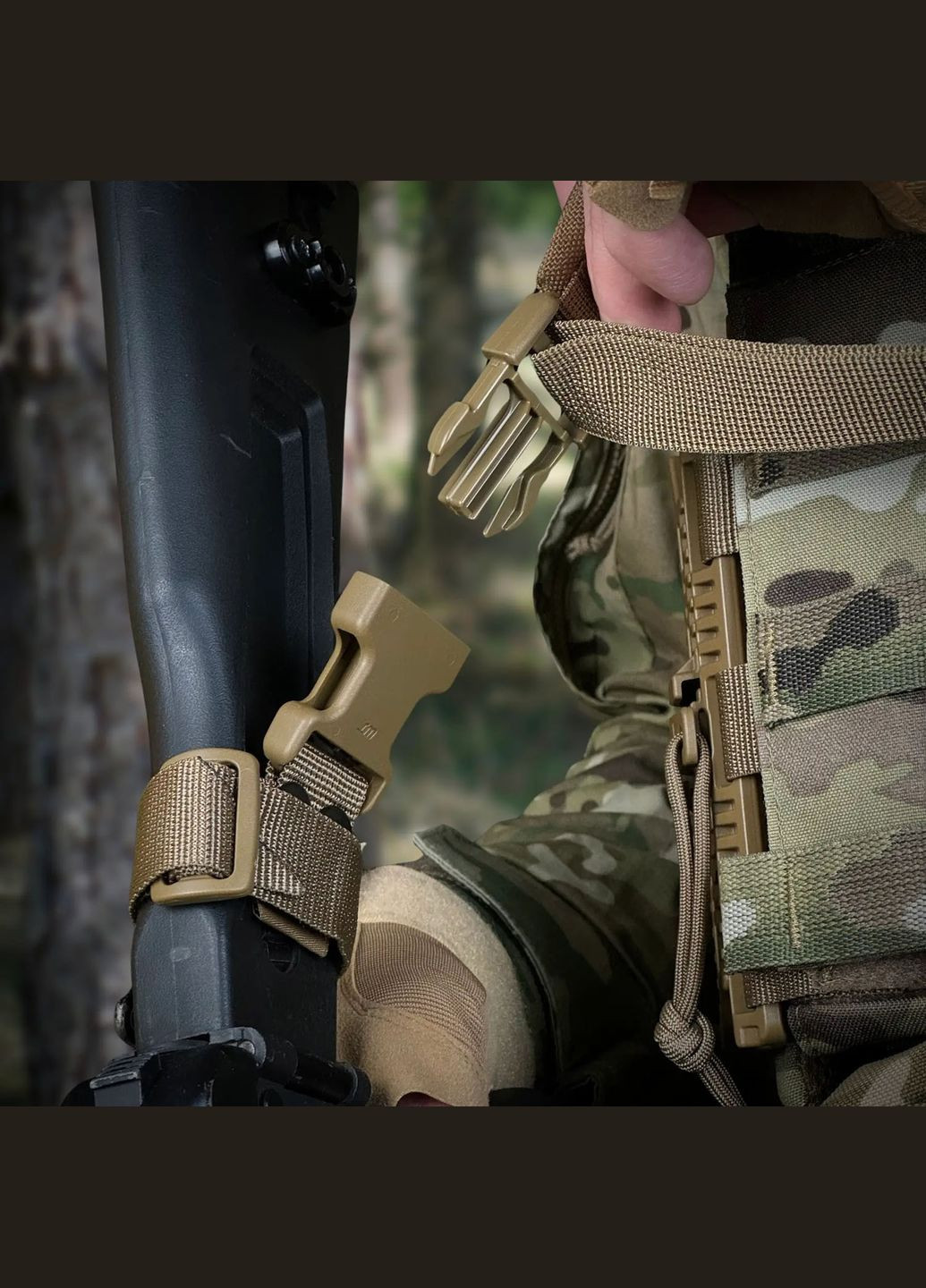 Ремень оружейный трехточечный с широким наплечником KRAKEN sling Coyote RAGNAROK (315882480)