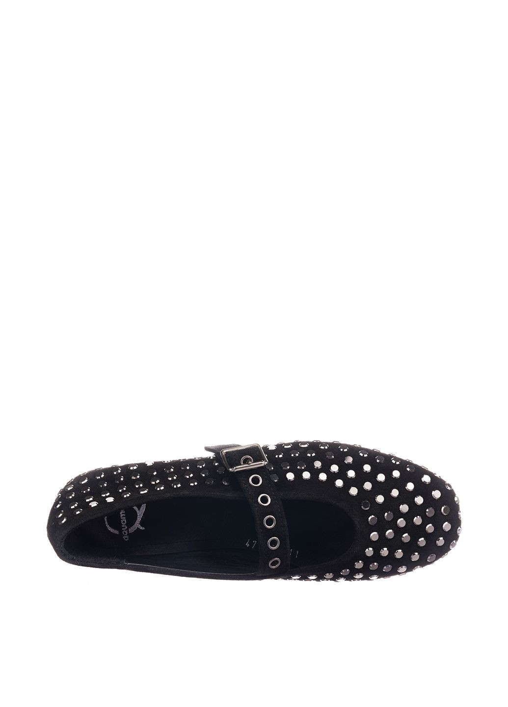 Женские балетки Aquamarin | чёрные натуральная замша (302363956)