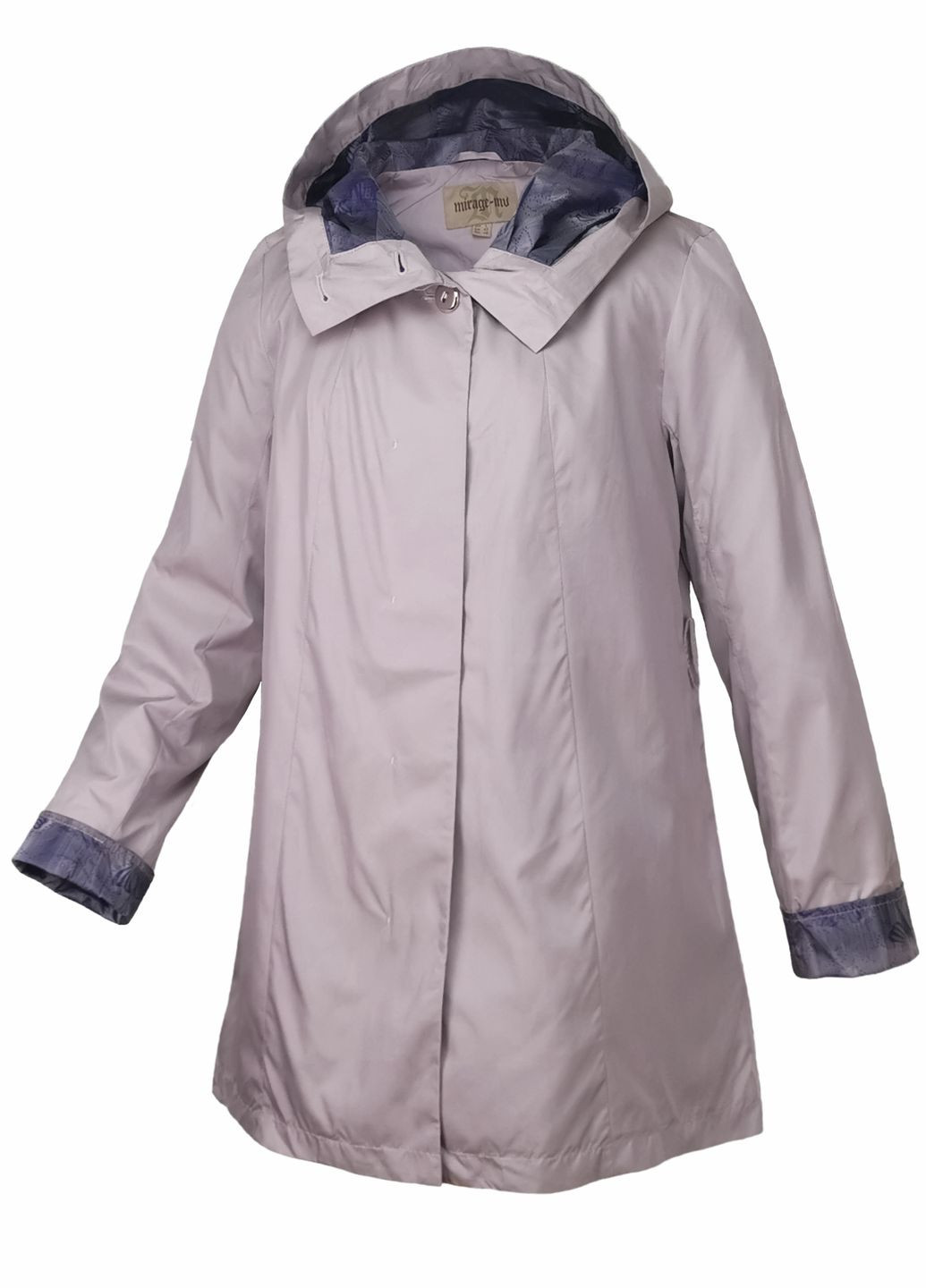 Плащ напівплащ жіночий із капюшоном City Classic Лавандовий Mirage на гудзиках демісезон (326415062)