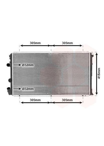 Радиатор MASTER 28DTi MT +/-AC 97- ( ) Van Wezel (366185124)