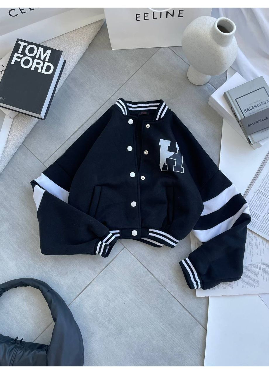 Бомбер теплый тринитка на флисе, манжет и горловины рибана. Україна (362641588)