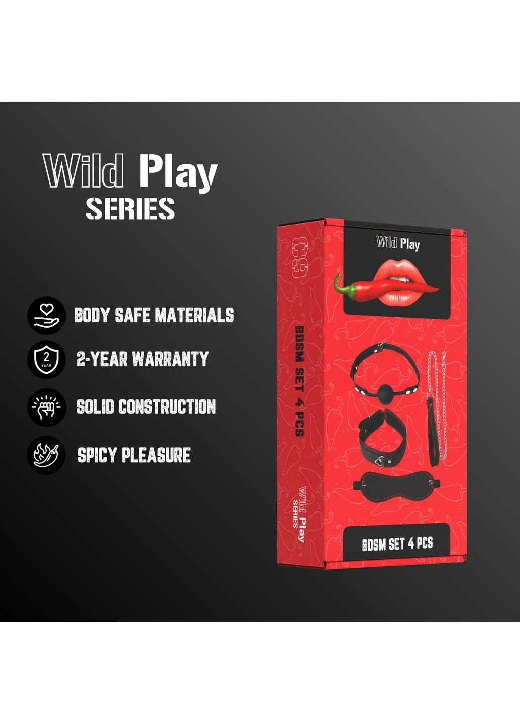 Набор БДСМ Wild Play BDSM Set 4 pcs C9 Erospace (397537978)