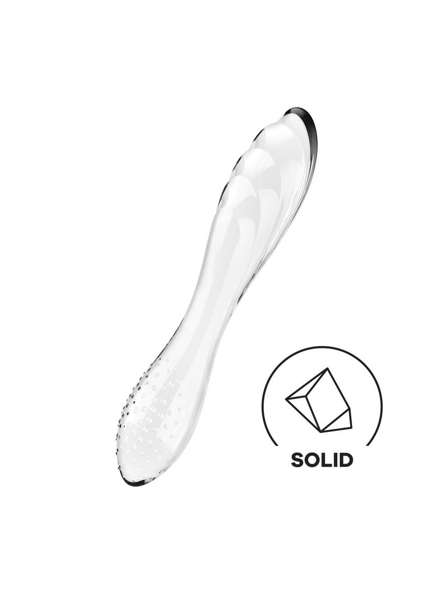 Скляний фалоімітатор Dazzling Crystal 1 Transparent прозорий Satisfyer (347315097)