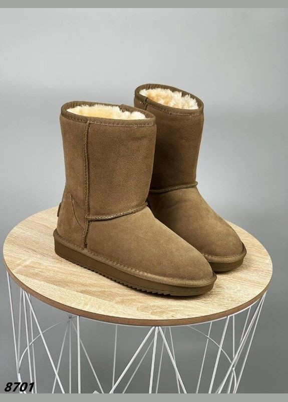 Угги натуральная замша хаки, зимние угги, зимние сапоги, сапожки ITTS (302388759)