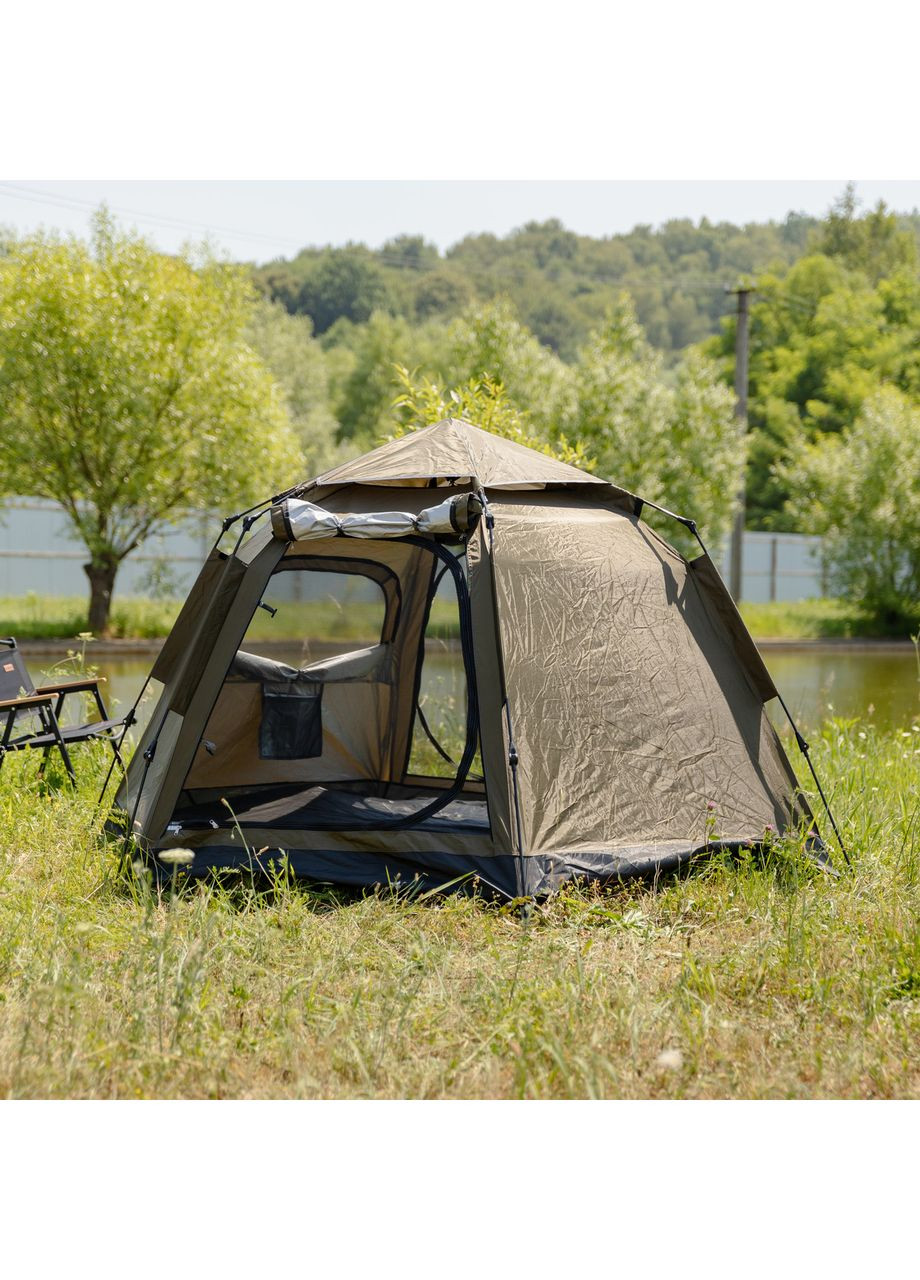 Намет автоматичний 3 місний Campingкемпінговий з тентом для відпочинку на природі туристичний ProDobro (364191800)