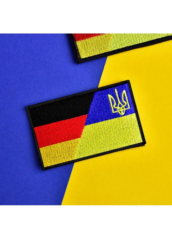 Шеврон на липучке Флаг Германии и Украины 800030427 TM (800030427) ТМ IDEIA (394556166)