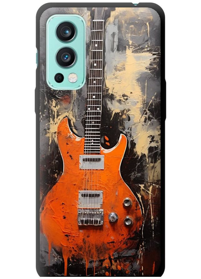 TPU чорний чохол 'Чохол Помаранчева гітара' для Endorphone OnePlus Nord 2 (278772212)