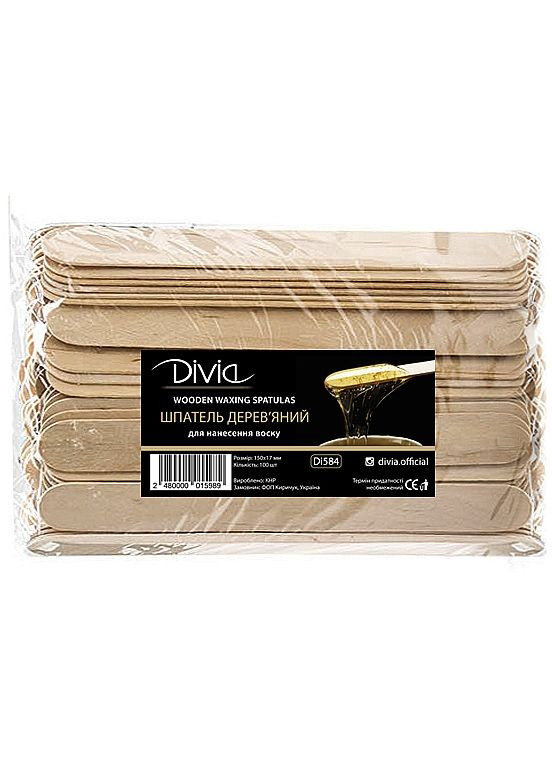 Деревянный шпатель для воска, 150х17 мм, 100 шт. Di584 100шт (955746-27234009) Divia (368634313)