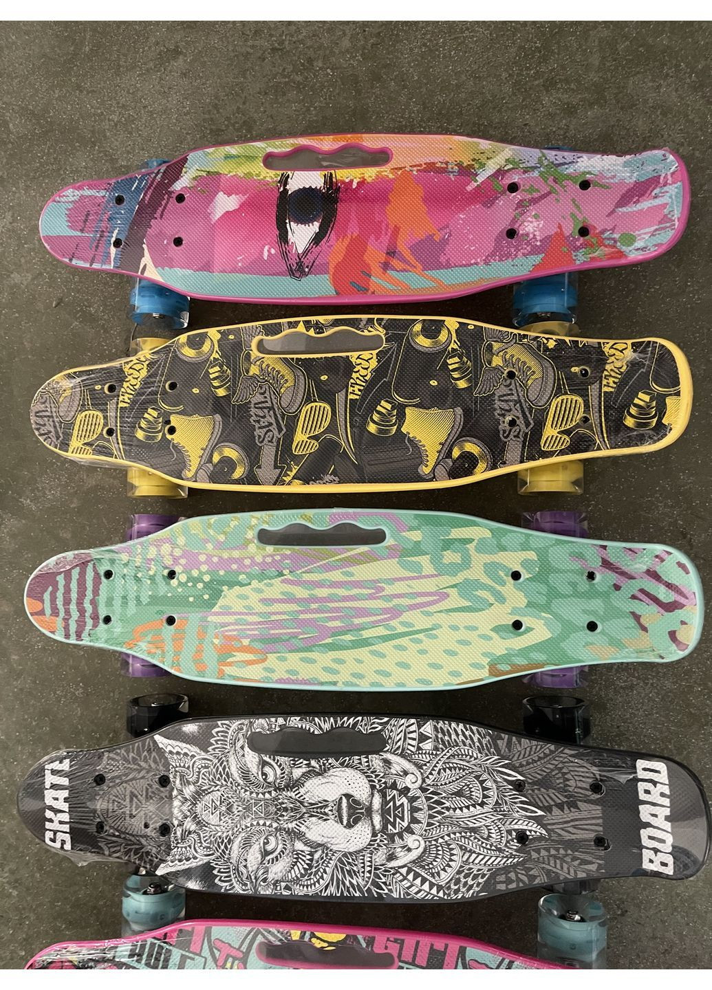 Пенниборд з PU колесами та підсвіткою, розмір 56х15 см, в асортименті - No Brand SC25147 (371928729)