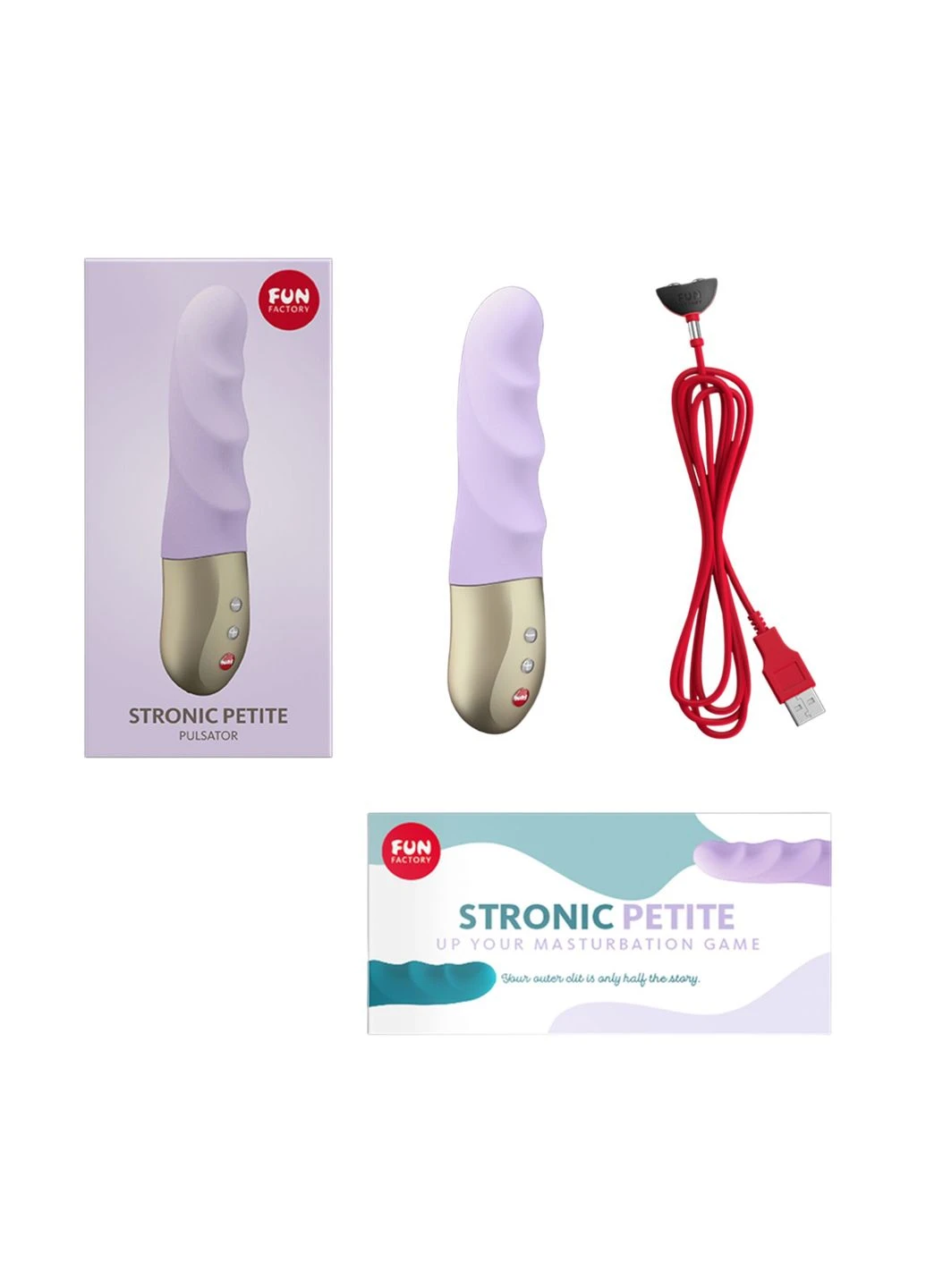 Минипульсатор STRONIC PETITE pastel lilac, 8 режимов, подходит для начинающих - CherryLove Fun Factory (332209769)