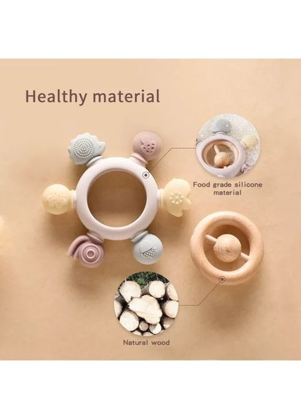 Іграшка-прорізувач гризунець ортодонтичний зі знімною насадкою синій No Brand (355796796)