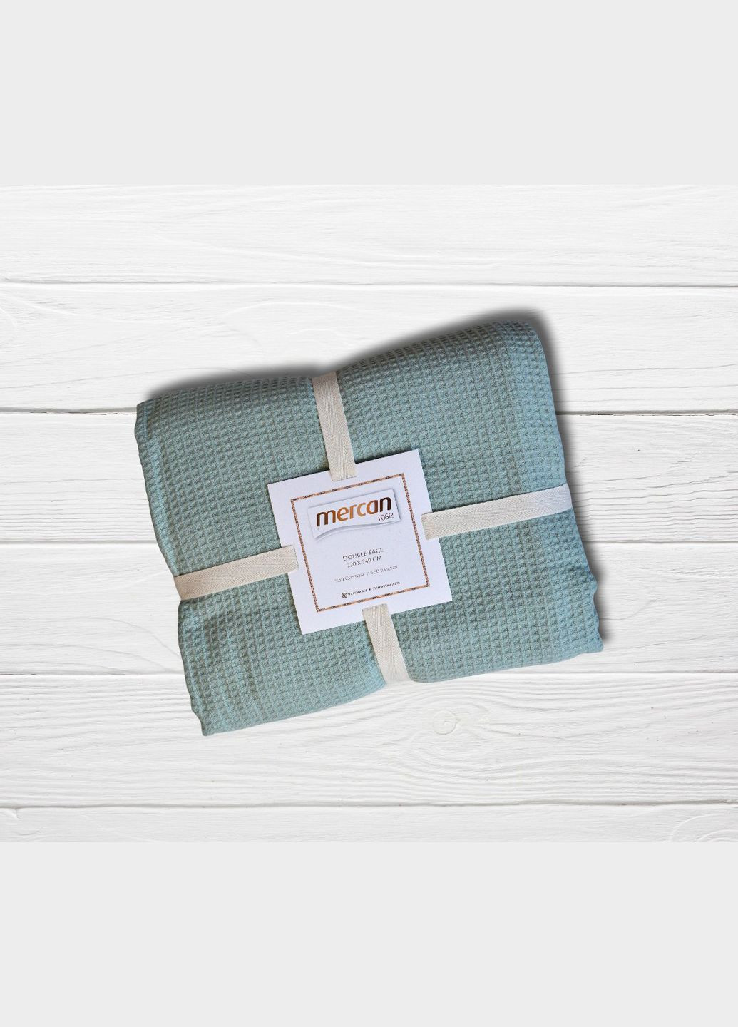 Вафельная простыня-покрывало 220×240 см. Yesil Mercan (318387375)