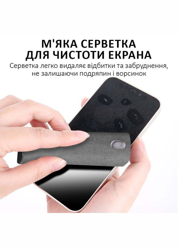 Набір 2 в 1 спрей 10мл + мікрофібра / для очищення екрану телефону, планшета, ноутбука / Синій No Brand (322566933)