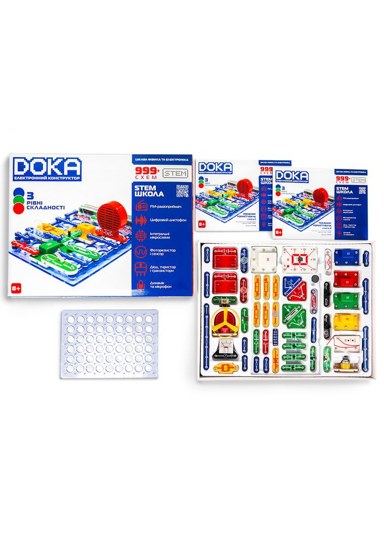 Конструктор электронный Школа 999+ схем () DOKA D70708 (331859912)