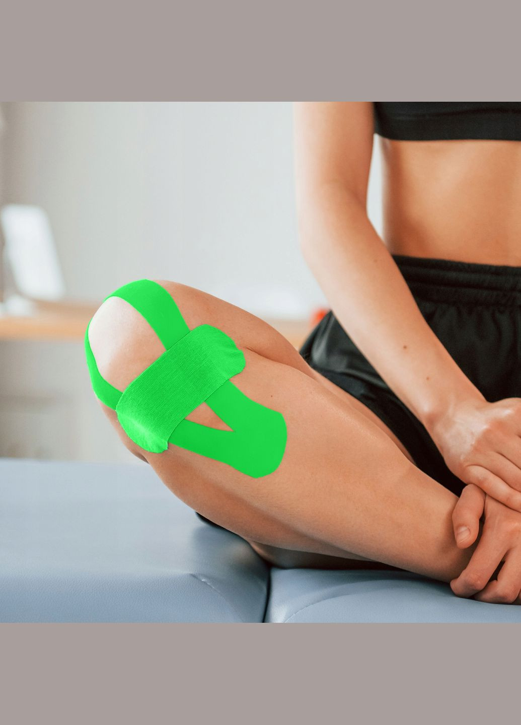 Лента кинезиологическая (кинезио тейп) 5 см x 5 м 4FJ0543 Green 4FIZJO (322062823)