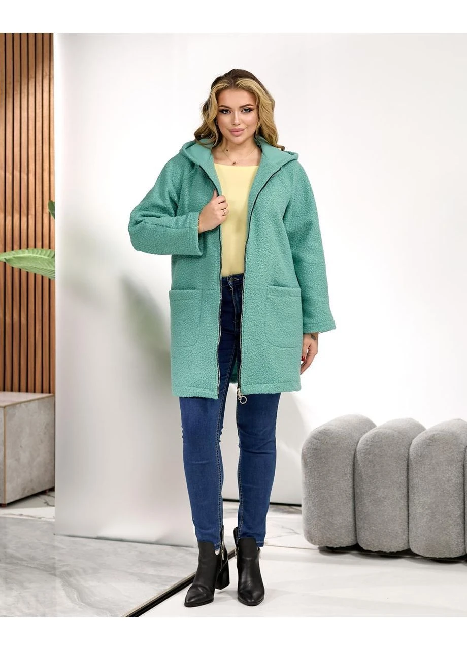 Жіночий теплий кардиган oversize з капюшоном на блискавці No Brand (384052733)