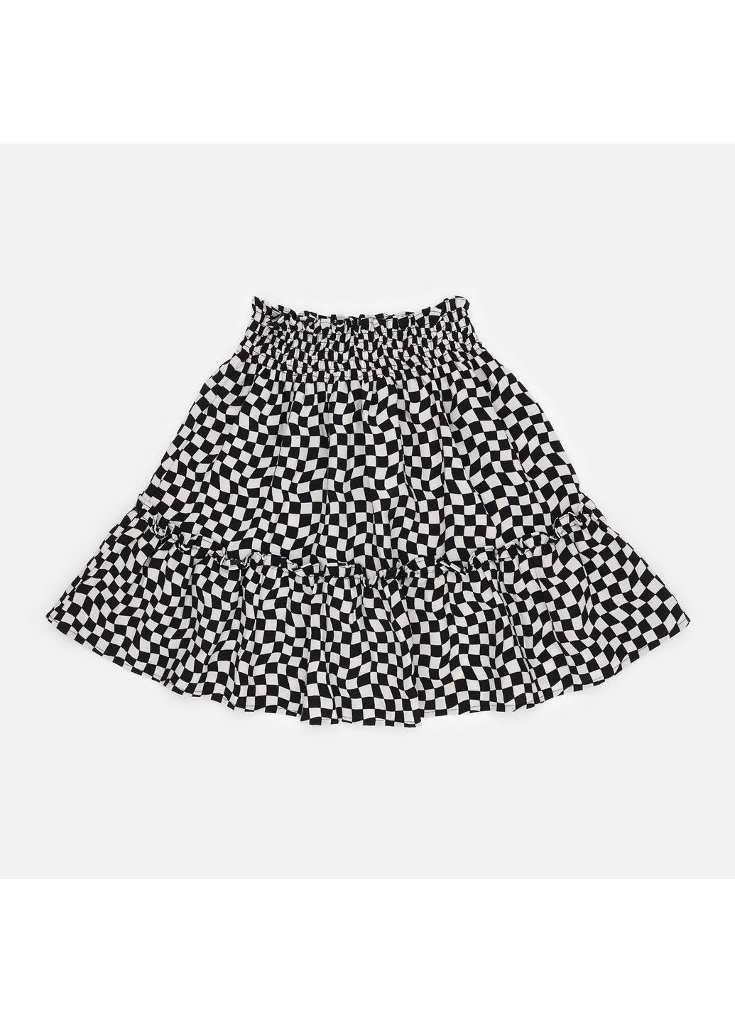 Черно-белая с геометрическим узором юбка H&M