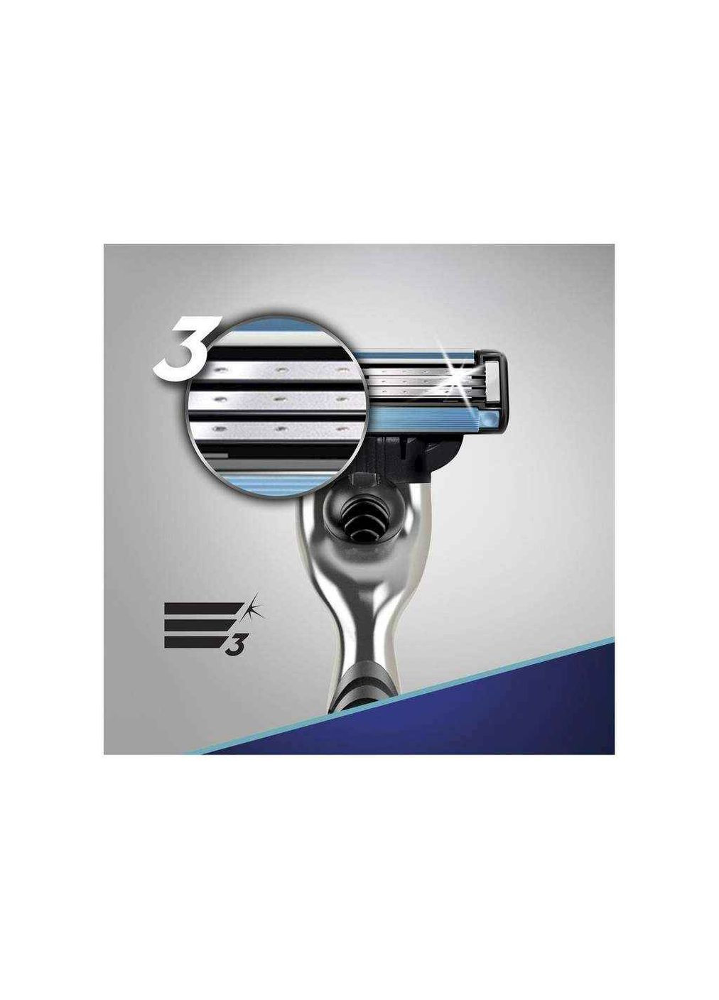 Станок для гоління Mach 3 з 2 змінними картриджами Gillette (357225304)