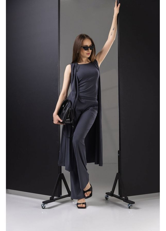 Штани прямі 1787 Графіт Triko Bakh (368651130)