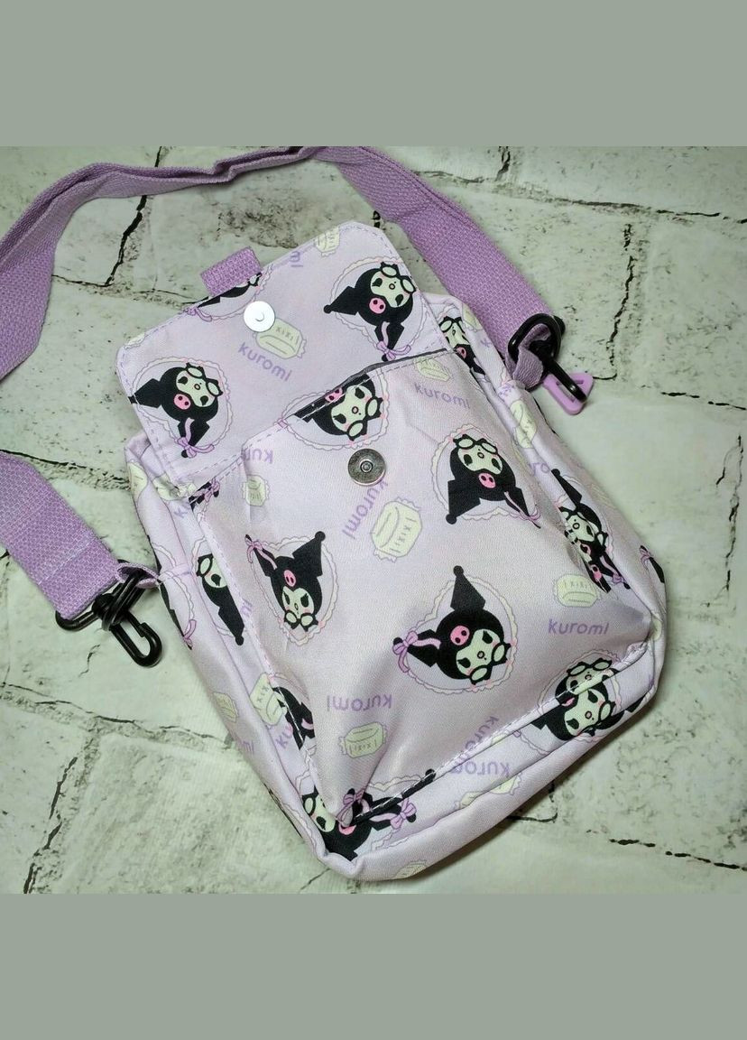 Сумочка детская для девочки кросс-боди с ремешком Куроми 20х16х6 см Сиреневая No Brand (339092433)