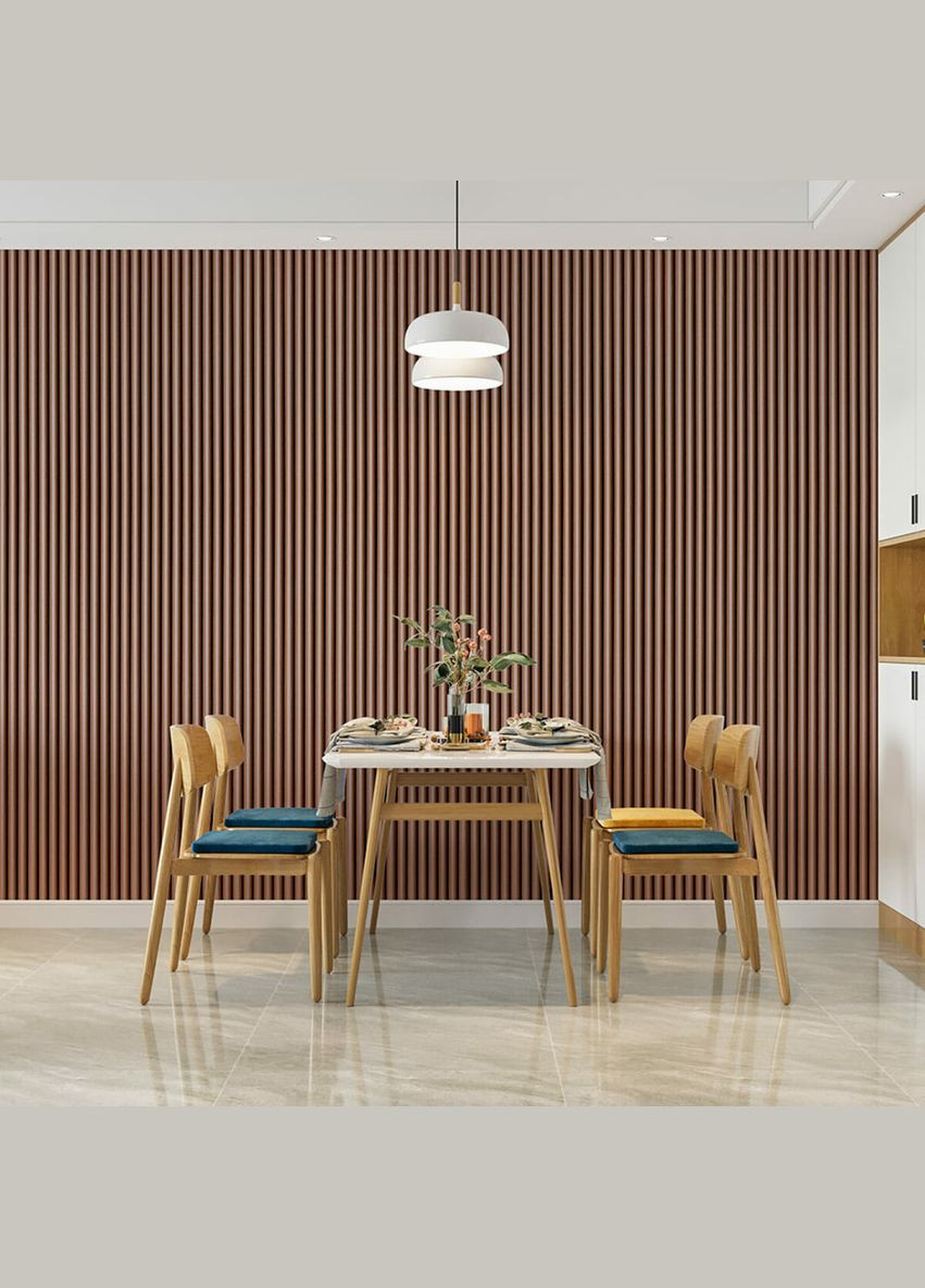 Декоративна WPC кругла стінова рейка 3000*152*15мм (D) SW-00001872 Sticker Wall (316187183)