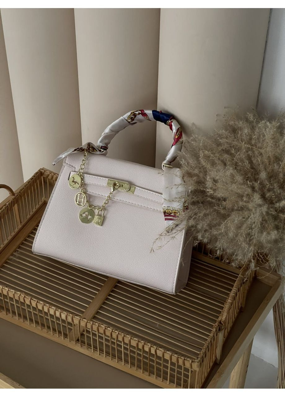 Сумка Hermes Kelly Medium size с платком белый No Brand (367047301)