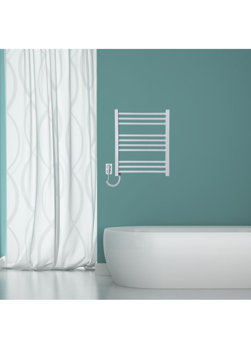 Полотенцесушитель электрический с кнопкой 590*490 Carino ARIANNA (367604603)