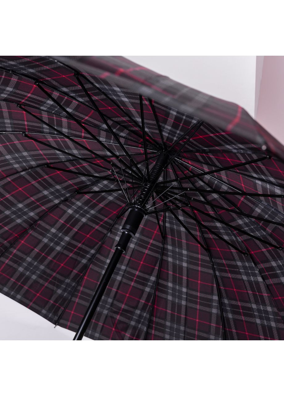 Червона} класична парасолька-тростина напівавтомат з поліестеру 16 спиць діаметр 117 см червона hp-23-4r Yiwu (370675767)