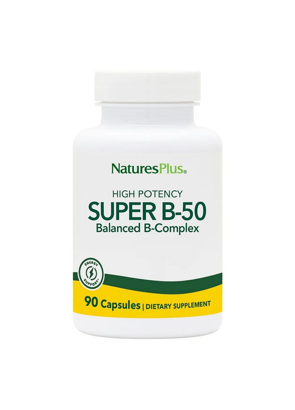 Витамины и минералы Super B-50, 90 вегакапсул Natures Plus (293477237)