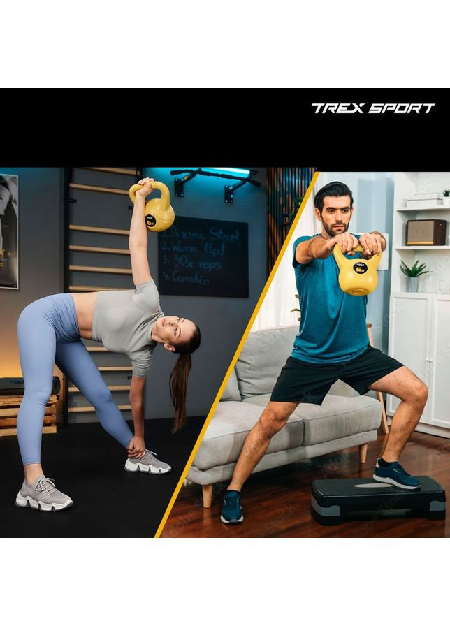 Гиря виниловая 12кг TX-012CKB серый TREX Sport (323136224)