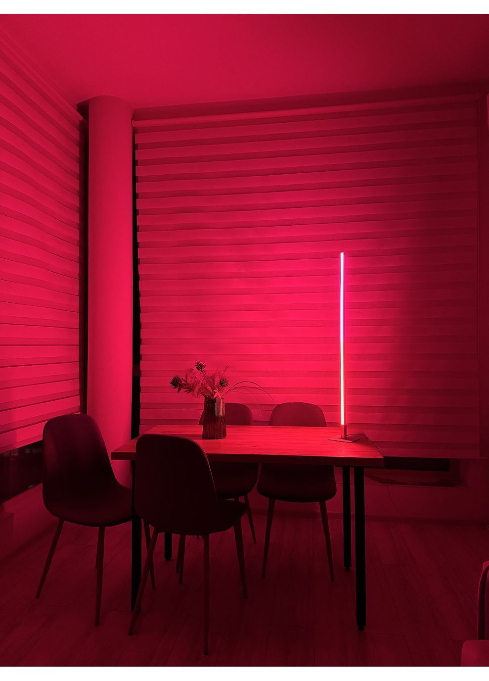 Світлодіодна підлогова лампа, торшер Square PRO Middle Black висотою 95 см, з кольоровим RGB світлом Intellect RGB PRO Middle (368337338)